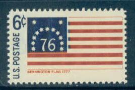 1348 6c Bennington Flag Fine MNH