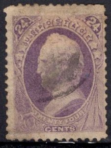 US Stamp #153 24c Purple Scott USED SCV $220