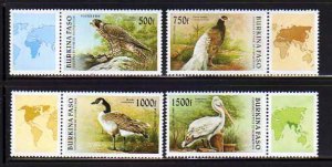 Burkina Faso 1087-1090 Set MNH Birds (A)