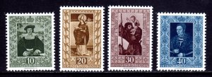 LIECHTENSTEIN — SCOTT 266-269 — 1953 PORTRAITS SET — MNH — SCV $75