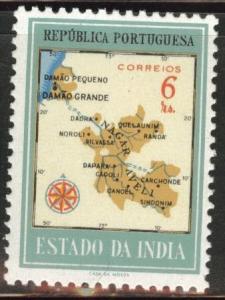 Portuguese India Scott 553 MH* 1957 Map stamp