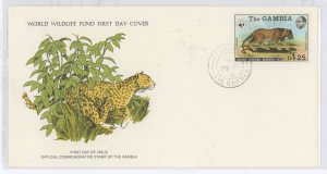 Gambia 344 1976 WW, Leopard, FDC U/A WWF FDC