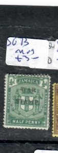 JAMAICA  1/2D WAR TAX  SG 73   MOG   P0324H