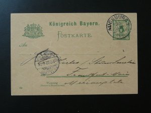 old postal stationery card Augsburg Germany 1902