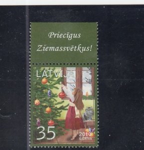 Latvia  Scott#  773  Used  (2010 Christmas)