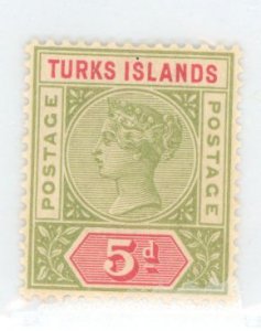 Turks Islands #57 Unused Single