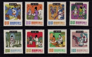 Taiwan 1971 Sc 1726-1733 Chinese Folk  set MNH