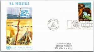 UNITED NATIONS OBSERVER MISSIONS FIRST DAY COVER ON GENEVA CACHET 1966