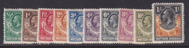 Northern Rhodesia, Scott 1-10 (SG 1-10), MLH/HR
