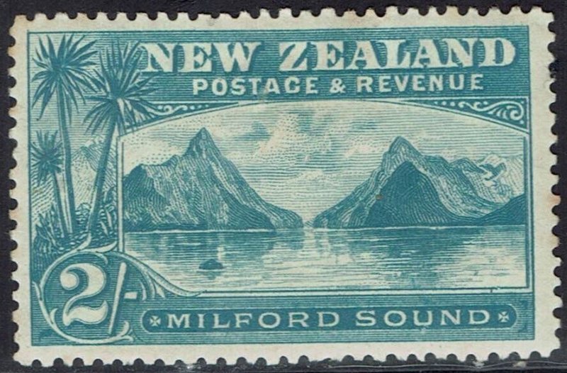 NEW ZEALAND 1898 MILFORD SOUND 2/- NO WMK PERF 12 TO 16 