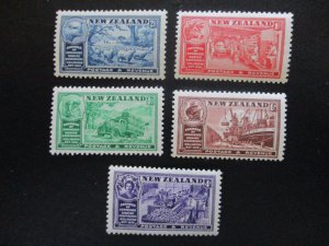 New Zealand #218-22 Mint Never Hinged - WDWPhilatelic (8-24)