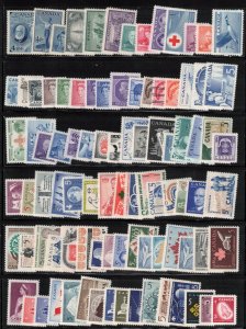 100 All Different MNH Canada Canadian Stamps
