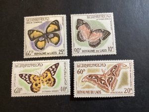 ICOLLECTZONE Laos 101-103, C46 Butterflies XF NH (1)