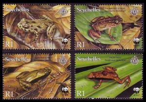 Seychelles WWF Frogs 4v SG#917/20 SC#831-34 MI#867-70