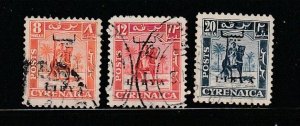 Libya 127, 129-130 U Overprints