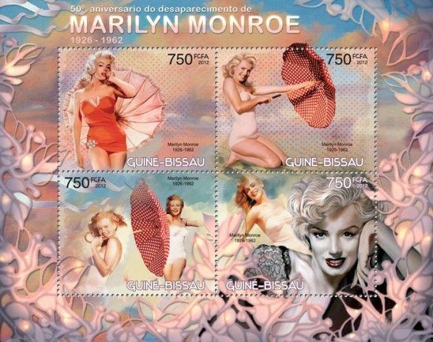 Marilyn Monroe Cinema Hollywood Movies Music Guinea-Bissau MNH stamp set