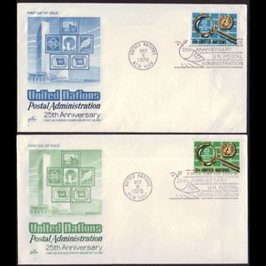 UN-NEW YORK 1976 - FDCs - 278-9 UN Postal Admin Set of 2