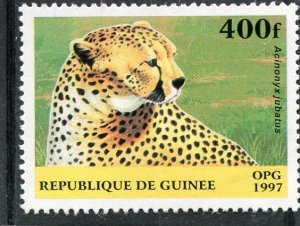 Guinea 1997 Wild Animal CHEETAH CAT 1 value Perforated Mint (NH)