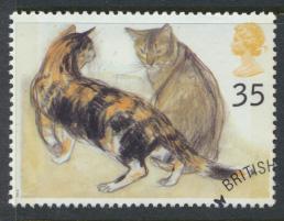 Great Britain  SG 1851 SC# 1589 Used / FU with First Day Cancel Cats