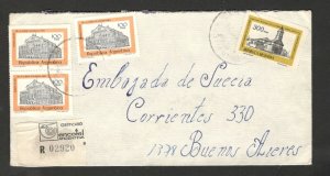 ARGENTINA TO USA - REGISTERD TRAVELED LETTER - CERTIFICADO - Buildings