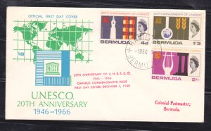 BERMUDA - 1966 20th ANNIV. OF U.N.E.S.C.O.   UNESCO - FDC