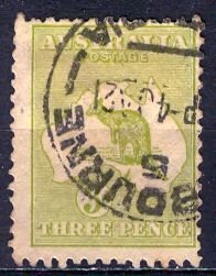 Australia; 1913: Sc. # 5: Die I Used Single Stamp