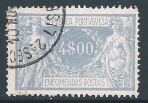 Portugal #Q15 Used 4e 1922 Parcel Post - Mercury & Commerce