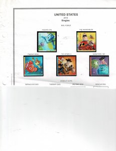 Disney Pixar Forever(60c) US postage Singles #4553-57 VF MNH