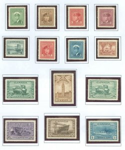 Canada #249-262 Mint (NH) Single (Complete Set)