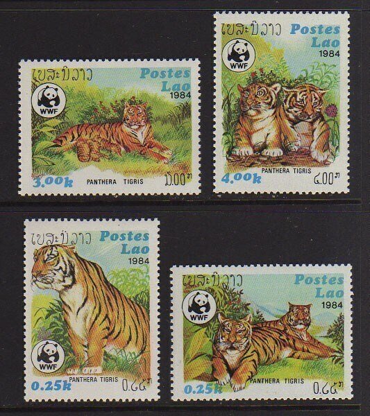 Laos 1984 Sc 517-520 WWF set MNH