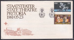 South Africa # 546-548, Opening of State Theatre in Pretoria, 1st Day Cover