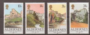 ALDERNEY SGA28/31 1986 ALDERNEY FORTS MNH 