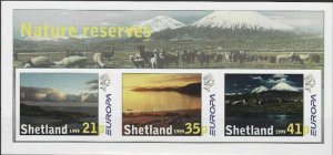 SHETLAND - 1998 - Europa,  Nature Reserves - Imp 3v Sheet-M N H-Private Issue