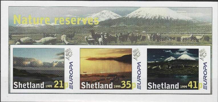 SHETLAND - 1998 - Europa,  Nature Reserves - Imp 3v Sheet-M N H-Private Issue