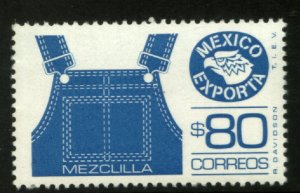 MEXICO Exporta 1469, $80P OVERALLS, FLUORESCENT PA[ER 8, MINT, NH. VF.