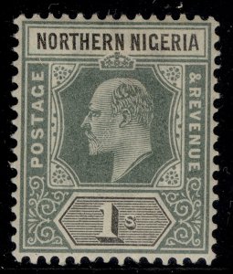 NORTHERN NIGERIA EDVII SG16, 1s green & black, M MINT.