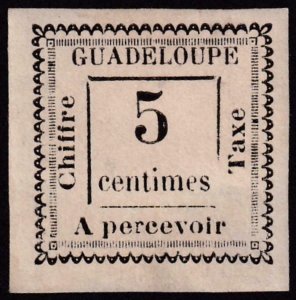 Guadeloupe 1884 SC J6 LH 
