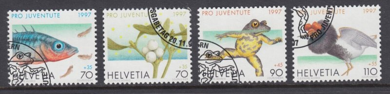 Switzerland Sc B625-B628 used. 1997 Marine Life, complete set, VF