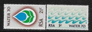 South Africa 1970 Water Campaign Sc 359-360 MNH A2793
