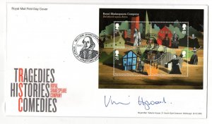 GB 2011 Shakespeare M/S FDC Signed Vikki Heywood ED RSC WS33821