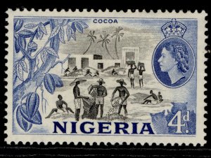 NIGERIA QEII SG72, 4d black & blue, VLH MINT.