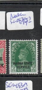 INDIA NABHA   (P2906B)  KGVI OFFICIAL 9P  SG O53   MOG 