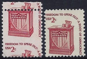 1582 - 2c Top Margin Misperf Error / EFO Speakers Stand Mint NH