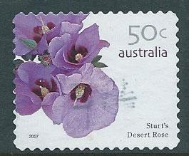 Australia SG 2765 perf 11½  Used   Sturt’s Desert Rose