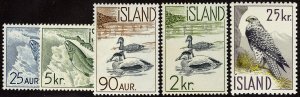Iceland Stamps # 319-23 MNH VF Scott Value $26.20