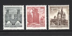 Austria 1960-5  Scott #630A,B,C MNH