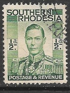 Southern Rhodesia 42: 1/2d George VI, used, F-VF