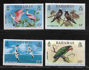 BAHAMAS  362-365 MNH BIRDS TRUST SET 1974