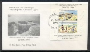 Cyprus Turkish 1994 Europa Scientific Discoveries MS FDC