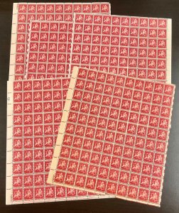 C-38  NYC Jubilee Lot of 5 MNH 5 cent Sheet of 100s  1948